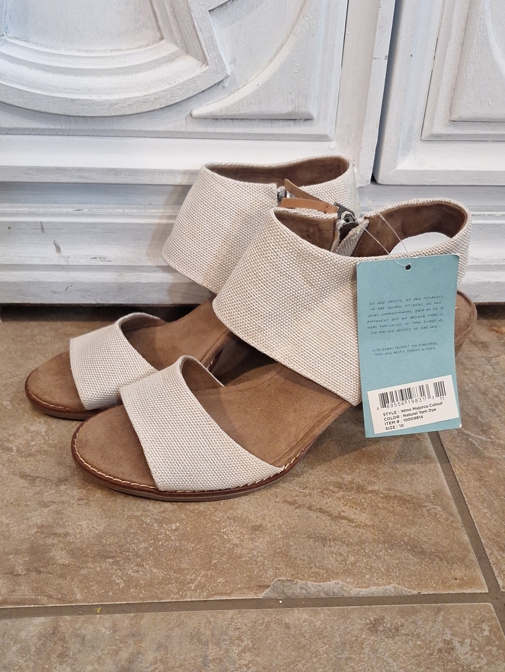 New Toms Majorca Cutout Sandals Sz 10